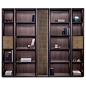 Nightwood is a wooden modular bookcase with bronze details, from Promemoria's Night Tales collection | Promemoria