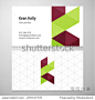 Modern letter K origami Business card template. Vector design. Layered, editable.