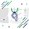 分离着色,绿色,蓝色,白色,口哨,计算机图标,线条,轮廓,职权,噪声