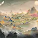 中国风 山 场景 