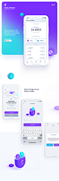 CakeWallet - First Open Source Monero Wallet : Complete design created for CakeWallet along with all 3D illustrations. 