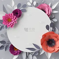 贺卡,边框,模板,三维图形,空白的,圆形,抽象,背景,纸花,花