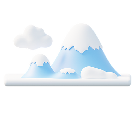 Ice Mountain 3D Icon