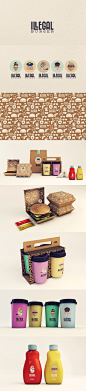 Illegal Burger Bar packaging #色彩# #素材# #Web#