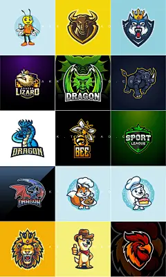 15299动漫游戏海报卡通AI矢量EPS矢量3D人物动物标志LOGO品牌VI-淘宝网