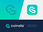 Coinsla branding concept unused logo investment lines technology finance money coin electrical tesla glitch power energy electricity fintech blockchain cryptocurrency crypto app icon monogram logo