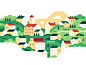 Hillside town dribbble alex pasquarella