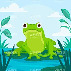 卡通青蛙  - 源文件下载【酷图网】青蛙,小青蛙,青蛙插画,池塘,小池,卡通池塘,池塘插画,卡通青蛙,青蛙矢量,手绘青蛙,青蛙素材