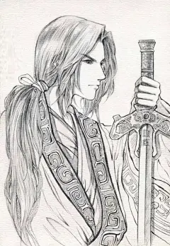 160张古风手绘线稿图片 古风动漫插画线稿图片素材 古风白描图_www.youyix.com