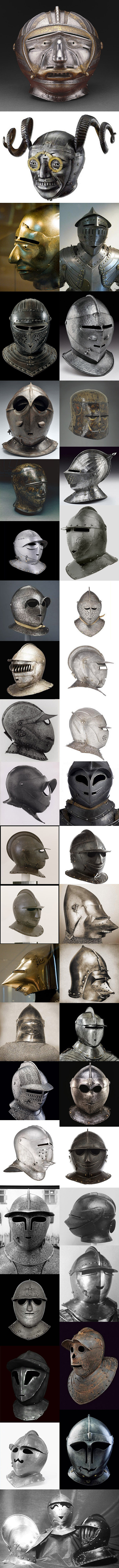【完全不“严肃”的头盔们】欧式甲胄的头盔...