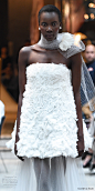 sachin babi spring 2018 bridal strapless heavily embellished top sheer skirt feather a line wedding dress (14) zfv