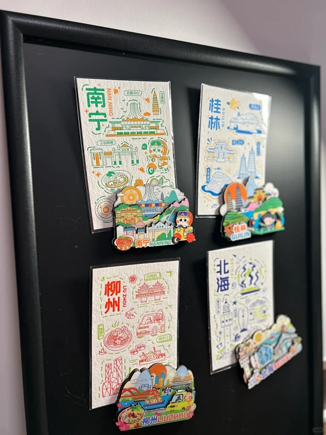 ️明信片冰箱贴展示框️ - 小红书-花瓣网
