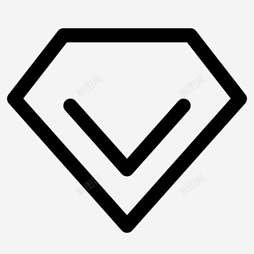 V 钻石 积分 会员 尊贵 线性 创意素材