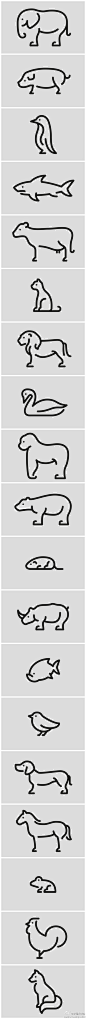 德国平面设计师Jan Filek的简约动物图标设计