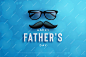 Happy fathers day with glasses and mustache above the words dad.