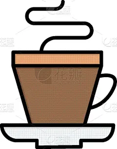 咖啡,计算机图标,平坦的,茶杯,彩色图片,茶,饮料,斯里兰卡