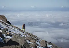 天空,暴风雨,水平画幅,山,雪,风险,户外,云景,白色,高处