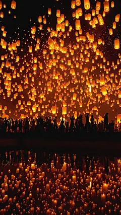 唯美孔明灯iPhone手机壁纸图片