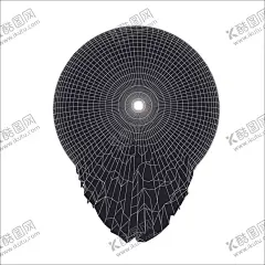 山脉 【酷图网】几何图形,思维导图,空间,立体思维,立体,黑白纹理,抽象