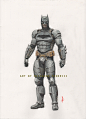 Batman Action figure, Riccardo Federici : Study and first design by Riccardo Federici
2nd design an sculpture by  Wonil Song Art 
Art Director Rey Taira
DC Collectibles