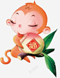 金猴报喜高清素材 元素 页面网页 平面电商 创意素材 png素材