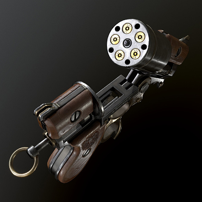 Steampunk revolver, ...