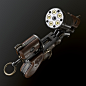 Steampunk revolver, Gregory Trusov : Small project for this weekend. <br/>12.1k tris, 10.8k vertices without bullets, 2k textures. <br/>Original concept design by Kris Thaler <a class="text-meta meta-link" rel="nofollow"