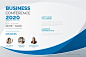 Elegant business conference poster template