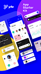 UI Kits : Yle — Multipurpose Mobile Starter UI Kit was designed to speed up your creative process featuring over 30 beautifully designed key screens in light and dark mode, totalling at this moment 60 screens. 

Kickstart your design process for a wide va