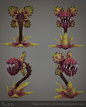 Stylized Carnivorous Plant, Thais Del Rey : Concept: https://www.pinterest.com/pin/342766221634224426/
I choose to do this carnivorous plant for trying a different workflow for hand-painted textures. I started by doing a basic color pass with polypaint on