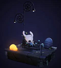 Hollow Knight @ play, Gabriel García : Loved the game Hollow Knight by Team Cherry that I was inspired to make this diorama of their character &quot;The Knight&quot; playing on the Nintendo Switch.  Really happy with the end result of the project. 

If yo