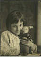 Girl with Rabbit Doll - E.O.Hoppe'