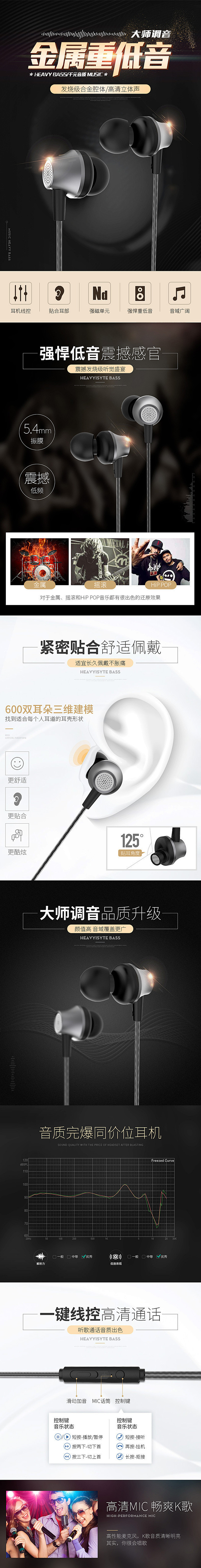耳机详情 爆款详情模版