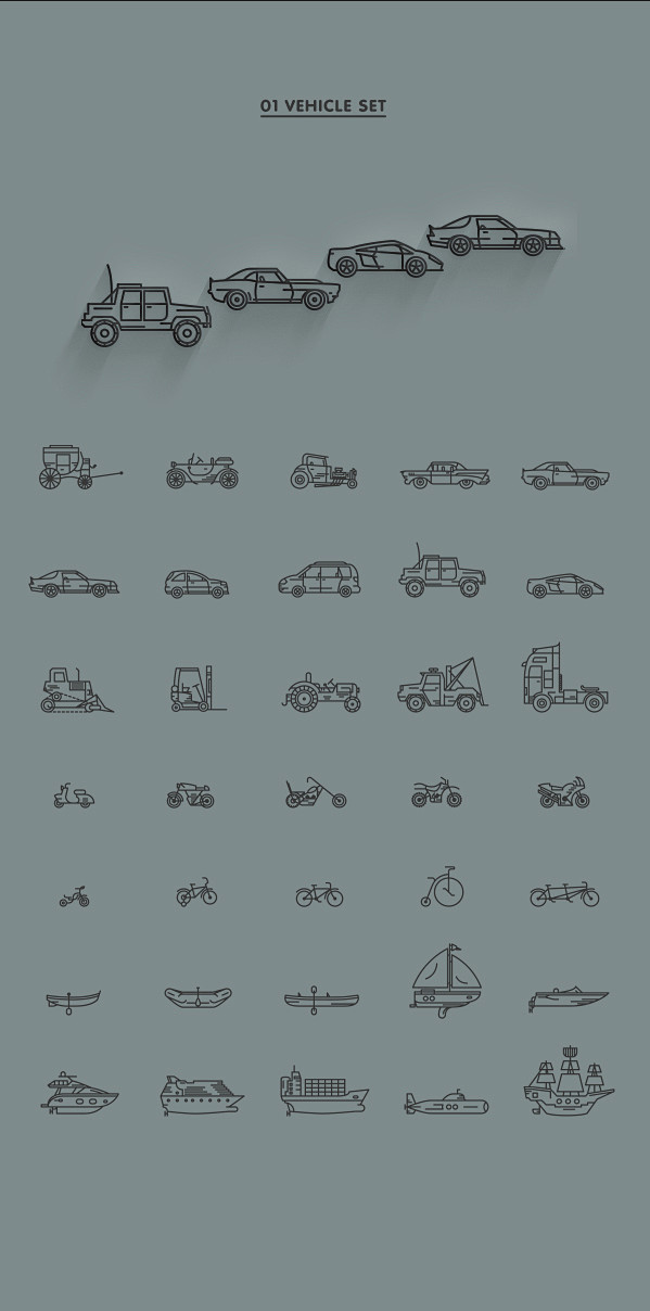 EIGHT LINE ICON SETS...