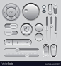 Gray Web UI Elements Design Royalty Free Vector Image , #affiliate, #UI, #Elements, #Gray, #Web #AD