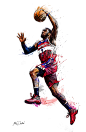 NBA- ENTERBAY : My work of painting and illustrations for the brand ENTERBAY and the NBA.