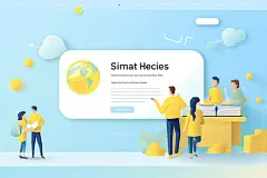 老师上课学校培训扁平风插画