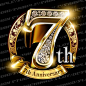 7周年素材 エンブレム形式の素材です。豪華でキラキラPhotoshop素材で周年を彩ろう / DLmarket