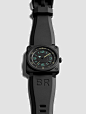 Sébastien Gobert，手表，腕表，黑色，方形，3d渲染，BR 03，