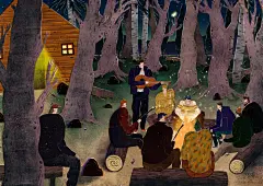 Campfire-GraceSuen_插画,电影绘画,PS,绘画_涂鸦王国插画