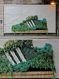 Adidas uses live plants in ambient advertisement: 