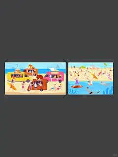 kv设计丨奇妙夏日物料延展 - 小红书