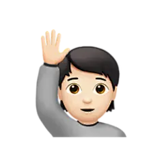 emoji-举手