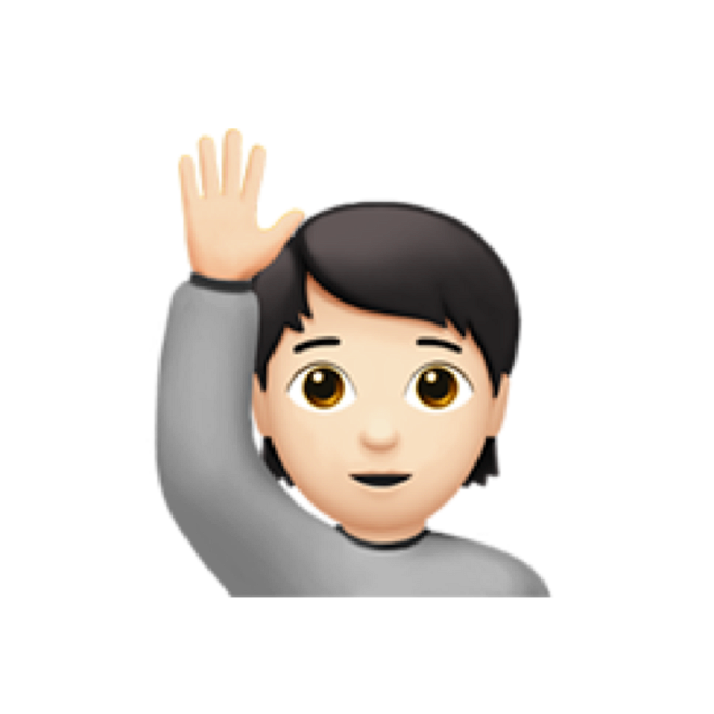 emoji-举手