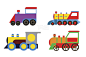 Toy train vector illustration.