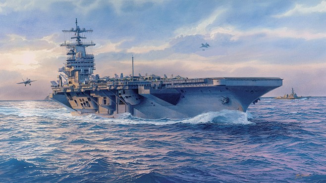 大海中航行的航母