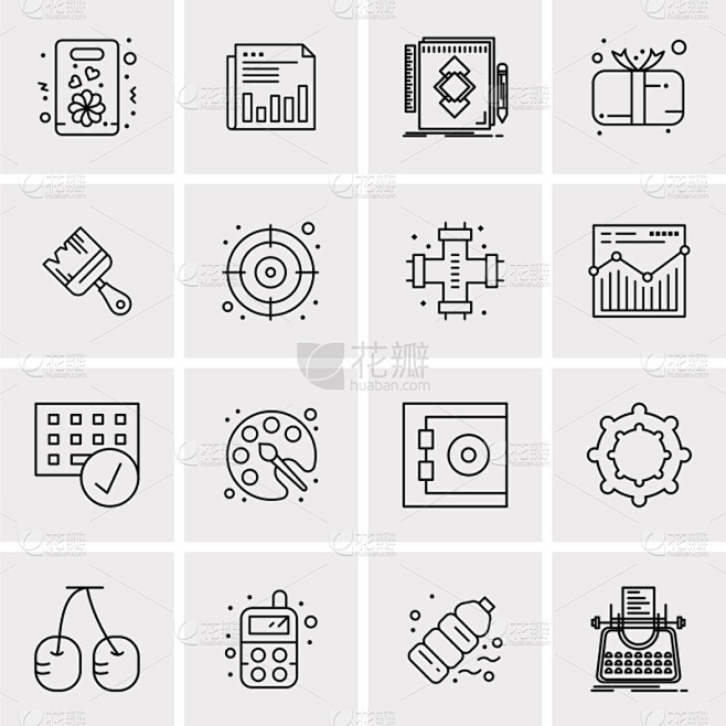 set 16 universal business icons
