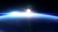 地球上空的太空船