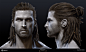 Alexios' Hair (Assassin's Creed Odyssey), Stephanie Chafe : Alexios' hair with matted locks was a good challenge! Modeled with classic cards and placed using a spline tool in 3dsMax. 

Polycount is 80k tri, then optimized to 60k tri for in-game.

Alexios 