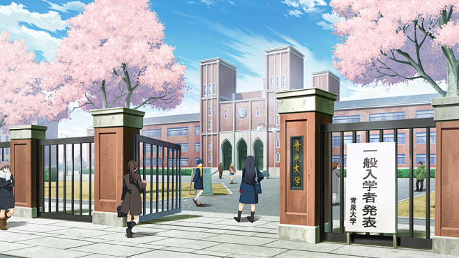 卡通日系动漫教室学校场景背景图 绘画插画手绘上色临摹参考素材 (350)